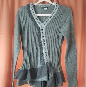 Ruffle knit sweater